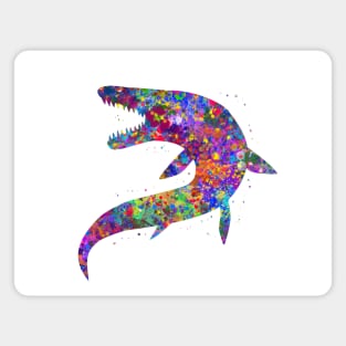 Mosasaur dinosaur watercolor Magnet